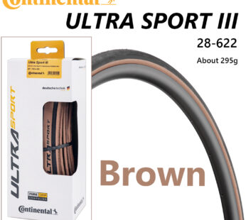 1 Pair Continental Ultra Sport III 700×28 Black Brown Folding PureGrip 3 Road Bike Tire Folding Tyre