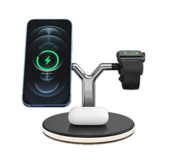 3 in 1 Magnetic Wireless Charger Stand For iPhone 12 13 Mini Pro Max/Apple Watch 15W Fast Charging Dock Station For Airpods Pro