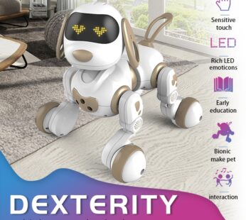 Funny RC Robot Electronic Dog Stunt Dog Voice Command Touch-sense Music Song Robot Dog for Boys Girls Children’s Toys 18011